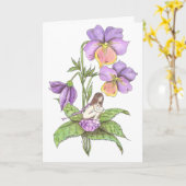 Februar-Fee-Geburtstag Karte (Gelbe Blume)