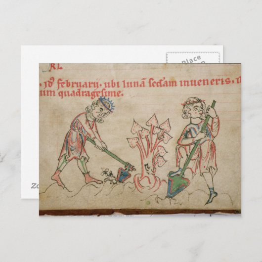 Februar: Feierlichkeiten Postkarte (Vorne/Hinten)