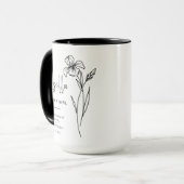 Februar Flower Girl | Iris Birth Blume Tasse (Vorderseite Links)