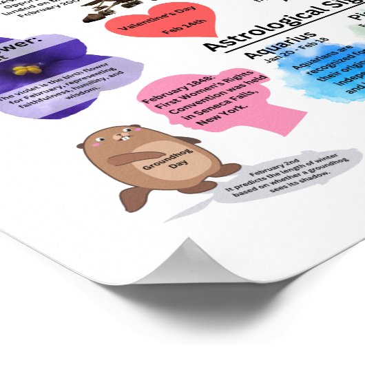 Februar Fun Facts Poster (Ecke)