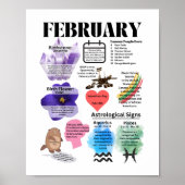 Februar Fun Facts Poster (Vorne)