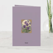 Februar-Geburtsblume Veilchen Viola Jugendstil Sty Karte (Rückseite)