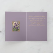 Februar-Geburtsblume Veilchen Viola Jugendstil Sty Karte (Innenseite)