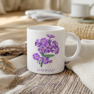Februar Geburtsmonat Blume Lila Violet Kaffeetasse