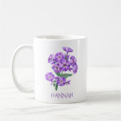 Februar Geburtsmonat Blume Lila Violet Kaffeetasse (Links)