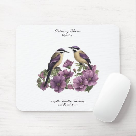Februar Geburtsmonat Blume Personalisiert Geburtst Mousepad (Mit Mouse)