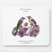 Februar Geburtsmonat Blume Personalisiert Geburtst Mousepad (Vorne)