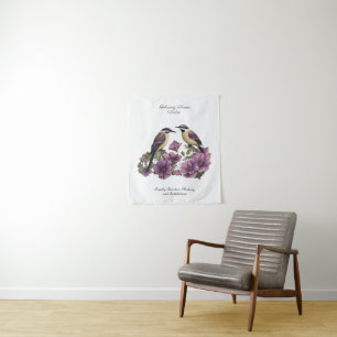 Februar Geburtsmonat Blume Personalisiert Geburtst Wandteppich