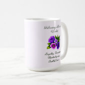 Februar Geburtsmonat Blume Violet Delicate Kaffeetasse (VorderseiteRechts)