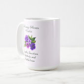 Februar Geburtsmonat Blume Violet Delicate Kaffeetasse (Vorderseite Links)