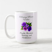 Februar Geburtsmonat Blume Violet Delicate Kaffeetasse (Links)
