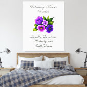Februar Geburtsmonat Blume Violet Delicate Leinwanddruck (Insitu (Schlafzimmer))
