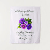 Februar Geburtsmonat Blume Violet Delicate Wandteppich (Vorderseite)