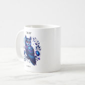 Februar Geburtsmonat Spirit Animal Owl Kaffeetasse (Vorderseite Links)
