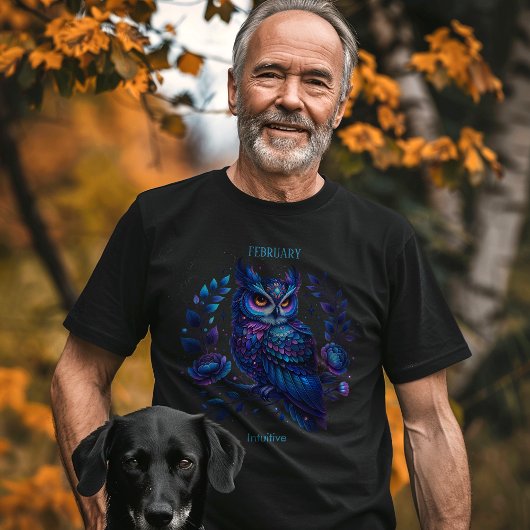 Februar Geburtsmonat Spirit Animal Owl T-Shirt