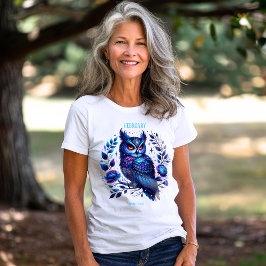 Februar Geburtsmonat Spirit Animal Owl T-Shirt