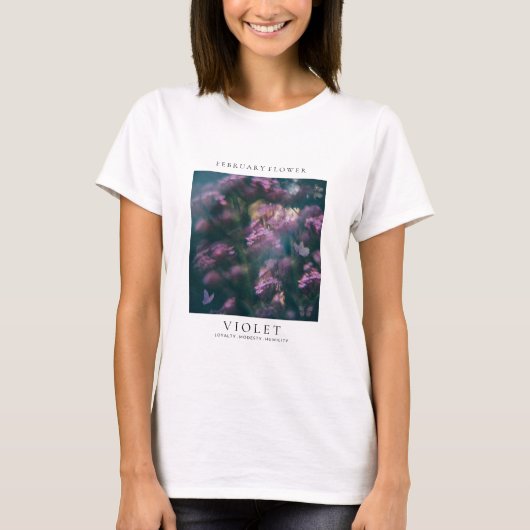 Februar-Geburtsmonatsblume T-Shirt (Vorderseite)