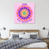 Februar Geburtstag Blume Personalisiert Mandala Ze Leinwanddruck (Insitu (Schlafzimmer))