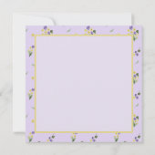 Februar Geburtstag Blume Primrose Violet Dankbarke Dankeskarte (Rückseite)