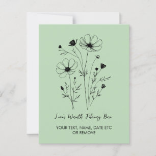 Februar Geburtstag Blume Violet Geburtstag wünscht Postkarte