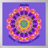 Februar Geburtstag Blume Zitat Kinder Kinderzimmer Poster (Vorne)