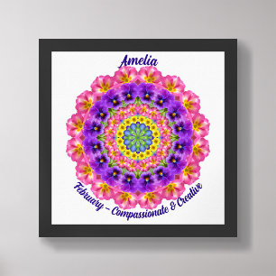 Februar Geburtstag Blume Zitat Kinder Kinderzimmer Poster