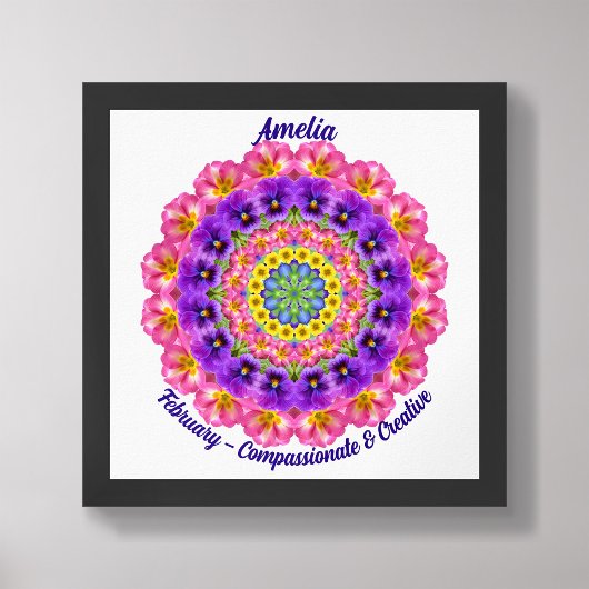 Februar Geburtstag Blume Zitat Kinder Kinderzimmer Poster