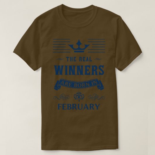 Februar Geburtstag T-Shirt (Design vorne)