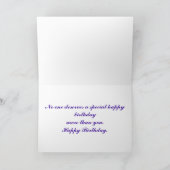 Februar Geburtstag Wild Violets Karte (Innenseite)