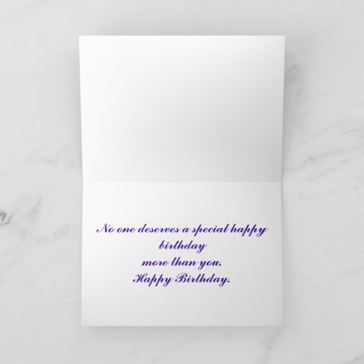 Februar Geburtstag Wild Violets Karte (Innenseite)