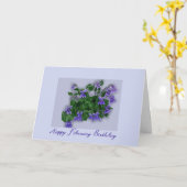 Februar Geburtstag Wild Violets Karte (Gelbe Blume)