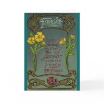 Februar-Geburtstags-Primel u. Amethyst