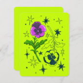 Februar Geburtstagskarte (Violet) Feiertagskarte (Vorne/Hinten)