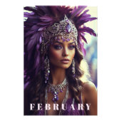 *~* FEBRUAR Headdress AP53 AMETHYST Boho Fotodruck (Vorne)