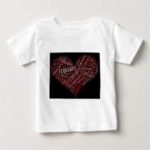 Februar Heart Baby T-shirt