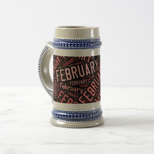 Februar Heart Bierglas (Vorderseite Links)