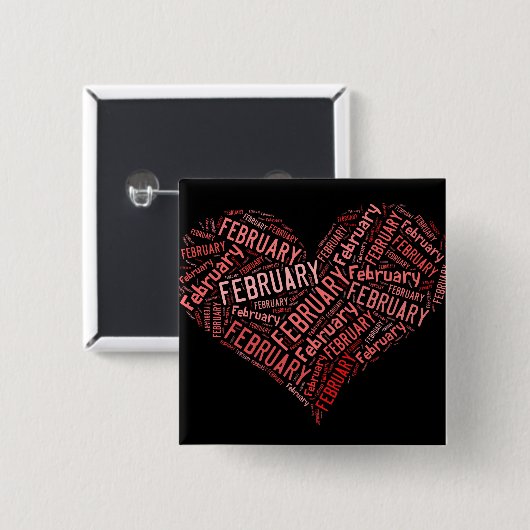 Februar Heart Button (Vorne & Hinten)