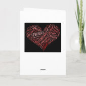 Februar Heart Feiertagskarte (Rückseite)