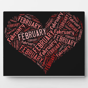 Februar Heart Fotoplatte