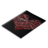 Februar Heart Notizblock (Linke Seite)
