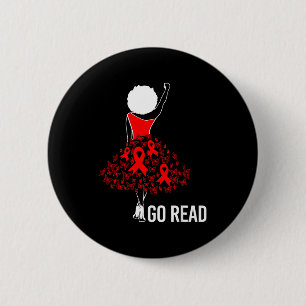 Februar Herzkrankheit Bewusstseinsmonat Roter Afri Button