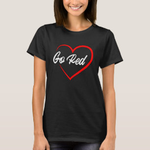 Februar Herzkrankheit-Bewusstseinsmonat Rotes Herz T-Shirt