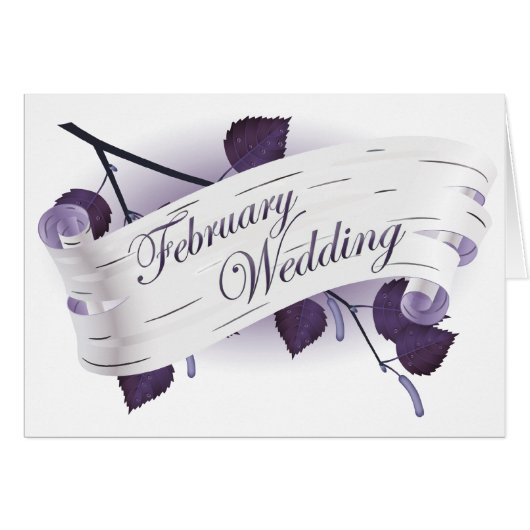 Februar Hochzeit : Blätter der Saison: (Vorderseite (Horizontal))