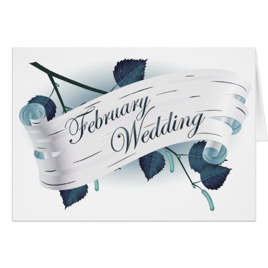 Februar Hochzeit : Blätter der Saison: (Vorderseite (Horizontal))