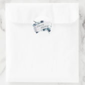 Februar Hochzeit : Blätter der Saison: Runder Aufkleber (Tasche)
