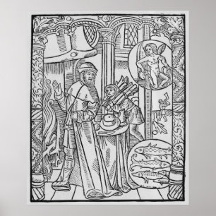 Februar, Innenszene, Wassermann Poster