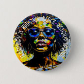 Februar ist der Monat der schwarzen Nationalgeschi Button (Vorderseite)