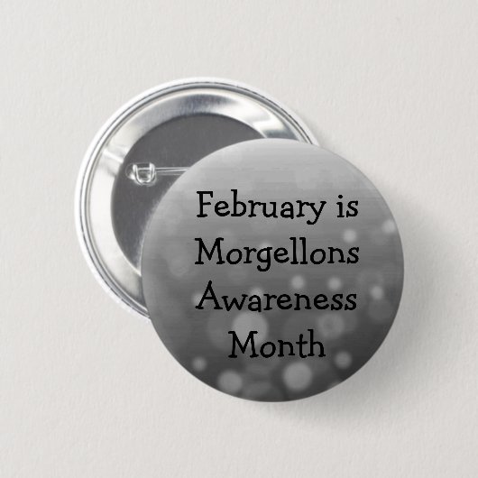 Februar ist der Morgellons-Aufklärungsmonat Button (Vorne & Hinten)