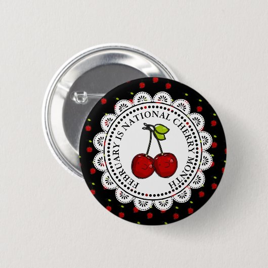 Februar ist der Nationalkirchmonat Button (Vorne & Hinten)