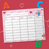 Februar Kid Reading Log Notepad Notizblock